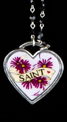 Classic Hardware Saint Heart Tattoo Necklace