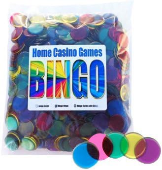 500-Bingo Chips Plastic Non-magnetic Chips -Assorted Colors