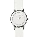 Cacharel - Montre Femme Acier - CW5316BC - Quartz Analogique - Ronde - Cadran Blanc - Bracelet Cuir Blanc