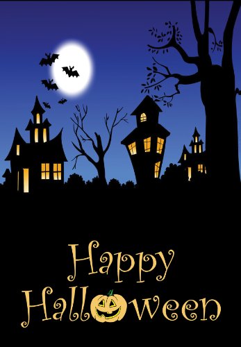 Halloween Garden Flag Haunted House - Vinyl 12.5
