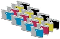 16 Cartouche d'encre Compatibles pour Imprimante Brother DCP 153C - Cyan / Magenta / Jaune / Noir