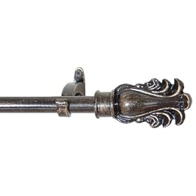 Window Curtain Rod Drapery Rod 28 Inch - 48 Inch Feather Bronze W gd by Backyard Bargain LLC
