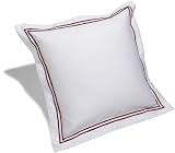 Pinzon Hotel Satin Stitch 400-Thread-Count Sateen 18-Inch Decorative Pillow, Bordeaux