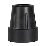 Drive Medical 10383BK-8 1-inch Walking Stick Replacement Ferrule Black