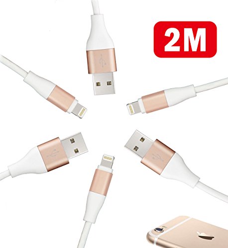iPhone Cable, OTISA 3-Pack High Speed Heavy Duty Lightning to USB Cable Charging Sync Cord for iPhone 5se/6s/6/5, iPad Air/Mini,iPod Nano/Touch, Compatible with iOS9 - [ 6Ft Gold ]