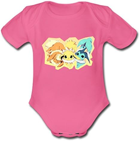 NuWaWa Lovely Pokemon Eevee Short Sleeve Baby Onesies for Boy &amp; Girl Infants