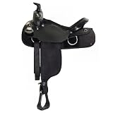 15" 16" FQHB Fabtron Black Synthetic Saddle