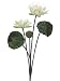 Faux 30 Lotus Flower Bush x5 White (Pack of 6)