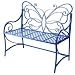 Outdoor Garden Bench with Butterfly Back in Hydrangea Finish