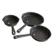 Cajun Cookware Cast Iron Skillet Set - 6, 8, And 10 Inch