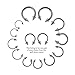 Pair of Steel Circular Barbell w/Cones Horseshoe Earrings 18-8G