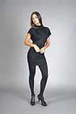 Turtle Neck Black Jersey Dresses by eDressMe
