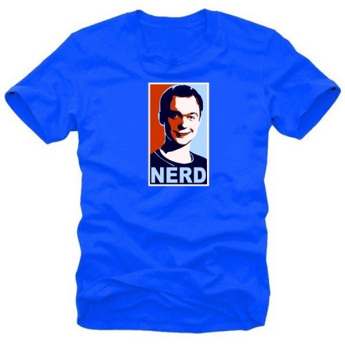 Coole-Fun-T-Shirts T-Shirt Nerd - Big Bang Theory, blau, XXL, N10778_Blau_GR.XXL Preisvergleich