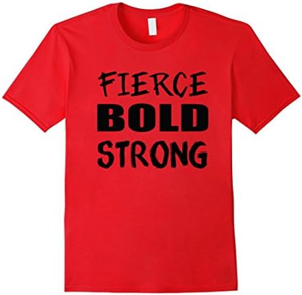 Men's Fierce Bold Strong Workout T-Shirt Medium Red