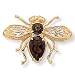 Jewelry : Smoky Quartz 14k Gold-Plated Bee Pin