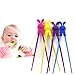 Funny Rabbit Design Child Kid Learning Easy Training Starter Dining Chopsticks Random Color