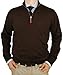 Luciano Natazzi Mens Sweater Classic Fit Quarter Zip Mock Neck Pullover Cotton