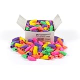 Charles Leonard Eraser Caps, Latex Free, Assorted Colors, 144/Box (71544)