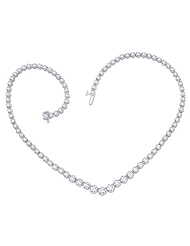 8 ct. Graduated Diamond Tennis Necklace in 14K White Gold