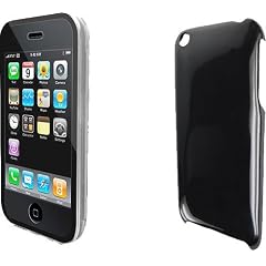 MaryCom Black Case H�lle Tasche f�r Apple iPhone 3G 3Gs mit Displayschutz