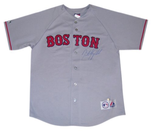 MLB Boston Red Sox Jonathon Papelbon REPLICA Away Autographed Jersey