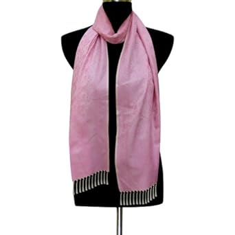 Semi Silk Head Scarf In Self Design For Party Dress From India
