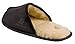 J. Fiallo Mens Faux Fleece Lined Velour Scuff House Slipper With Classy Imprinted Emblem