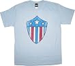 Marvel Comics Captain America Shield Vintage Light Blue T-Shirt Tee