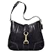 AUTHENTIC COACH HAMPTONS BLACK LEATHER HOBO 11043
