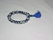 Blue Om Symbol Yoga Meditation Wrist Mala Tibetan Yak Bone Beads Bracelet
