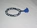 Blue Om Symbol Yoga Meditation Wrist Mala Tibetan Yak Bone Beads Bracelet