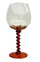 ArtisanStreet's Hot Kaleidoscope Star Red Wine Hand Sculpted Glass. Signed by Artisan