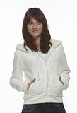 Big Save  hoodies  8383-IV-XL Dollhouse Juniors Hoodie w/Built-in Headphones and Sherpa Trim in Ivory Size: XL