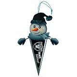 Pack of 3 NFL Oakland Raiders Lighted Snowman Pennant Christmas Ornaments 5"