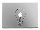 Light Bulb Macbook Decal Mac Apple skin sticker