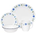 Corelle Livingware 16-Piece Dinnerware Set, Service for 4, Spring Blue