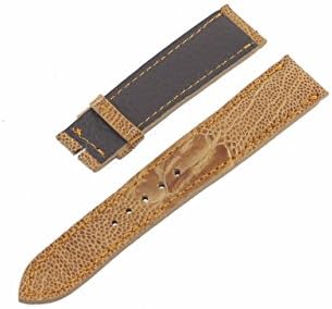 Tom Leather 100% Genuine Exotic Leather Watch Band Strap 20mm Cream #02