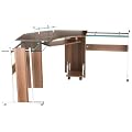 HJH Office/Buerostuhl24 673888 Schreibtisch Idea Plus, walnuss / silber / Glas