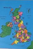 POLITICAL BRITISH ISLES MAP PLAYCLOTH - write on it and simply wipe clean!