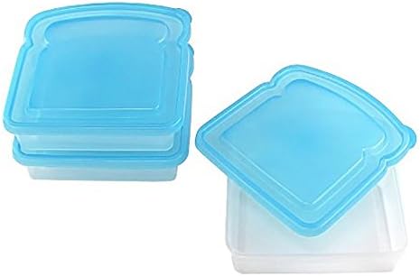 2pc Tight Sealing Plastic Sandwich Containers with Snap-Close Lid - BPA-Free