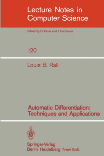 Automatic Differentiation: Techniques and Applications (Lecture Notes in Computer Science)