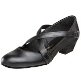 Tic-Tac-Toes Women's Grace Cross-Strap Dance Shoe,Black,10.5 N US