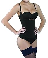 Camellias Seamless Firm Control Shapewear Open bust Bodysuit Body Shaper Black