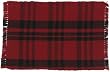 Durable Hand Woven 100% Cotton Red and Black Plaid Placemat 12x18 Inches Set of Six