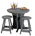 A&B Accessories HRT24 Hybrid Round Table - 24'' in Gray
