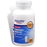 Equate - Oyster Shell Calcium 500 mg + Vitamin D 400 IU - Compare to OS-CAL - 160 Tablets