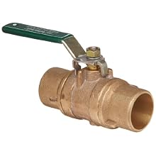 Milwaukee Valve BB2-352 Series Bronze Butterfly Valve, Unibody, Stainless Steel 304 Disc, Lever Handle with Memory Stop, Solder End