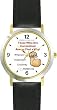 Habit 1 - Those Committed #2 (English Text) - DELUXE TWO-TONE WATCH from THE 7 HABITS - WATCH COLLECTION BY WATCHBUDDY&reg; - Arabic Numbers - Black Leather Strap-Size-Children's Size-Small ( Boy's Size & Girl's Size )