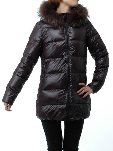 極上/軽量/ダウン/リアルラクーンファー エアリー スリム ダウンコート/ダウンジャケット レディース SDC-001 アンスリール【UN SOURIRE】