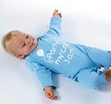 Party at my crib' blue 0-6 months boys Romper sleepsuit